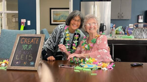Senior woman and caregiver